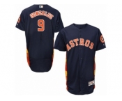 Men Majestic Houston Astros #9 Marwin Gonzalez Navy Blue Flexbase Authentic Collection MLB Jersey