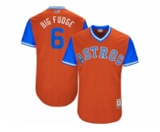 Men's 2017 Little League World Series Astros #6 Jake Marisnick Big Fudge Orange Jersey