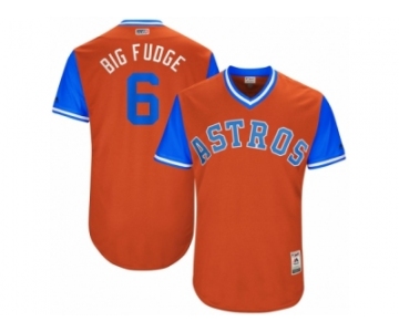 Men's 2017 Little League World Series Astros #6 Jake Marisnick Big Fudge Orange Jersey