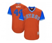 Men's 2017 Little League World Series Astros Luke Gregerson #44 Duke Orange Jersey