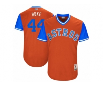 Men's 2017 Little League World Series Astros Luke Gregerson #44 Duke Orange Jersey