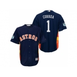 Men's Houston Astros #1 Carlos Correa 2017 Spring Training Cool Base Stitched MLB Jersey