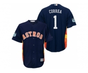 Men's Houston Astros #1 Carlos Correa 2017 Spring Training Cool Base Stitched MLB Jersey