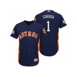 Men's Houston Astros #1 Carlos Correa 2017 Spring Training Flex Base Authentic Collection Stitched Baseball Jersey