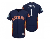 Men's Houston Astros #1 Carlos Correa 2017 Spring Training Flex Base Authentic Collection Stitched Baseball Jersey