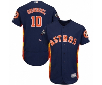 Men's Houston Astros #10 Yuli Gurriel Navy Blue Alternate Flex Base Authentic Collection 2019 World Series Bound Baseball Jersey