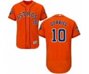 Men's Houston Astros #10 Yuli Gurriel Orange Alternate Flex Base Authentic Collection 2019 World Series Bound Baseball Jersey