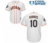 Men's Houston Astros #10 Yuli Gurriel Replica White Home Cool Base 2019 World Series Bound Baseball Jersey