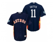 Men's Houston Astros #11 Evan Gattis 2017 Spring Training Cool Base Stitched MLB Jersey