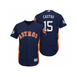 Men's Houston Astros #15 Jason Castro 2017 Spring Training Flex Base Authentic Collection Stitched Baseball Jersey