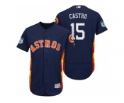 Men's Houston Astros #15 Jason Castro 2017 Spring Training Flex Base Authentic Collection Stitched Baseball Jersey