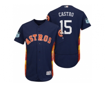 Men's Houston Astros #15 Jason Castro 2017 Spring Training Flex Base Authentic Collection Stitched Baseball Jersey