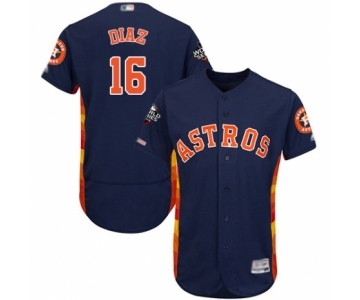 Men's Houston Astros #16 Aledmys Diaz Navy Blue Alternate Flex Base Authentic Collection 2019 World Series Bound Baseball Jersey