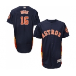 Men's Houston Astros #16 Aledmys Diaz Navy Blue Alternate Flex Base Authentic Collection Baseball Jersey