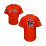 Men's Houston Astros #16 Aledmys Diaz Replica Orange Alternate Cool Base 2019 World Series Bound Baseball Jersey