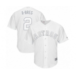 Men's Houston Astros #2 Alex Bregman A-Breg Authentic White 2019 Players Weekend Baseball Jersey