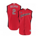 Men's Houston Astros #2 Alex Bregman Authentic Red American League 2019 Baseball All-Star Jersey