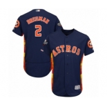 Men's Houston Astros #2 Alex Bregman Navy Blue Alternate Flex Base Authentic Collection 2019 World Series Bound Baseball Jersey