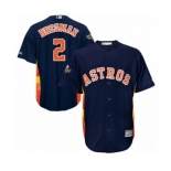 Men's Houston Astros #2 Alex Bregman Replica Navy Blue Alternate Cool Base 2019 World Series Bound Baseball Jersey