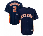 Men's Houston Astros #2 Alex Bregman Replica Navy Blue Alternate Cool Base 2019 World Series Bound Baseball Jersey