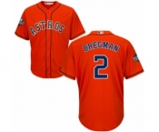 Men's Houston Astros #2 Alex Bregman Replica Orange Alternate Cool Base 2019 World Series Bound Baseball Jersey