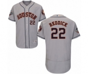 Men's Houston Astros #22 Josh Reddick Grey Road Flex Base Authentic Collection 2019 World Series Bound Baseball Jersey