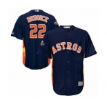 Men's Houston Astros #22 Josh Reddick Replica Navy Blue Alternate Cool Base 2019 World Series Bound Baseball Jersey