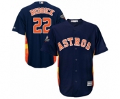 Men's Houston Astros #22 Josh Reddick Replica Navy Blue Alternate Cool Base 2019 World Series Bound Baseball Jersey