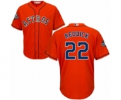 Men's Houston Astros #22 Josh Reddick Replica Orange Alternate Cool Base 2019 World Series Bound Baseball Jersey