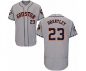 Men's Houston Astros #23 Michael Brantley Grey Road Flex Base Authentic Collection 2019 World Series Bound Baseball Jersey