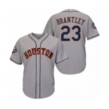 Men's Houston Astros #23 Michael Brantley Replica Grey Road Cool Base 2019 World Series Bound Baseball Jersey