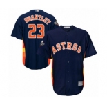 Men's Houston Astros #23 Michael Brantley Replica Navy Blue Alternate Cool Base 2019 World Series Bound Baseball Jersey