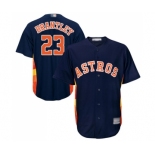 Men's Houston Astros #23 Michael Brantley Replica Navy Blue Alternate Cool Base Baseball Jersey