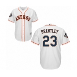 Men's Houston Astros #23 Michael Brantley Replica White Home Cool Base 2019 World Series Bound Baseball Jersey