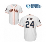 Men's Houston Astros #24 Jimmy Wynn Replica White Home Cool Base 2019 World Series Bound Baseball Jersey