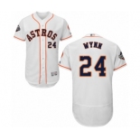 Men's Houston Astros #24 Jimmy Wynn White Home Flex Base Authentic Collection 2019 World Series Bound Baseball Jersey