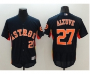 Men's Houston Astros #27 Jose Altuve Majestic Navy Blue Flexbase Authentic Collection Player Jersey