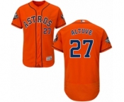 Men's Houston Astros #27 Jose Altuve Orange Alternate Flex Base Authentic Collection 2019 World Series Bound Baseball Jersey