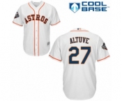 Men's Houston Astros #27 Jose Altuve Replica White Home Cool Base 2019 World Series Bound Baseball Jersey