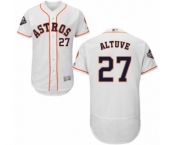 Men's Houston Astros #27 Jose Altuve White Home Flex Base Authentic Collection 2019 World Series Bound Baseball Jersey