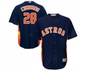 Men's Houston Astros #28 Robinson Chirinos Replica Navy Blue Alternate Cool Base Baseball Jersey