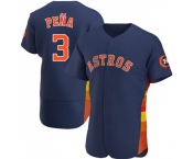 Men's Houston Astros #3 Felix Peña  Navy Flex Base Stitched Baseball Jersey