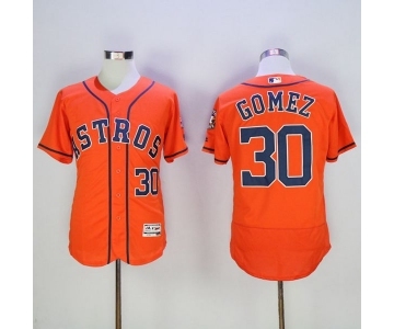 Men's Houston Astros #30 Carlos Gomez Majestic Orange Flexbase Authentic Collection Player Jersey