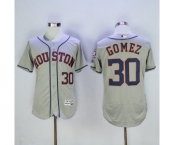 Men's Houston Astros #30 carlos gomez Majestic Gray Flexbase Authentic Collection Player Jersey