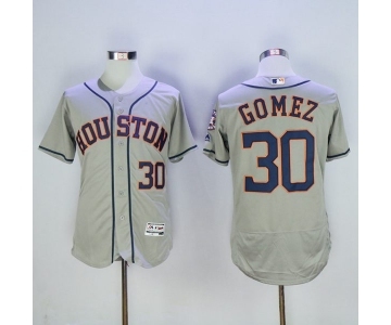 Men's Houston Astros #30 carlos gomez Majestic Gray Flexbase Authentic Collection Player Jersey