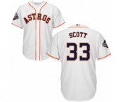 Men's Houston Astros #33 Mike Scott Replica White Home Cool Base 2019 World Series Bound Baseball Jersey