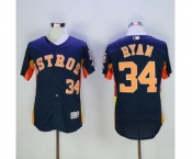 Men's Houston Astros #34 Nolan Ryan Majestic Navy Blue Flexbase Authentic Collection Player Jersey