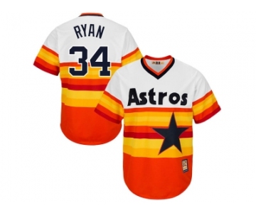 Men's Houston Astros #34 Nolan Ryan Majestic Orange Alternate Cool Base Cooperstown Collection Jersey