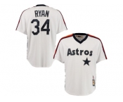 Men's Houston Astros #34 Nolan Ryan Majestic White Home Cool Base Cooperstown Collection Jersey