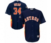 Men's Houston Astros #34 Nolan Ryan Replica Navy Blue Alternate Cool Base 2019 World Series Bound Baseball Jersey